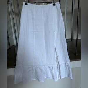 Reformation 100% linen midi skirt